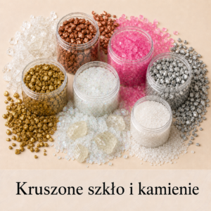 Kruszone szkło i kamienie